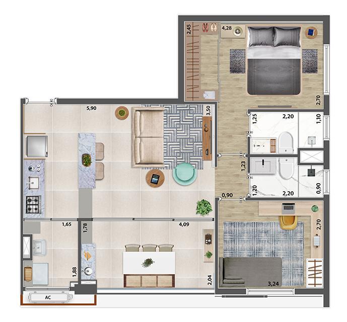 Apartamento Campo Belo – Practical Life Campo Belo II