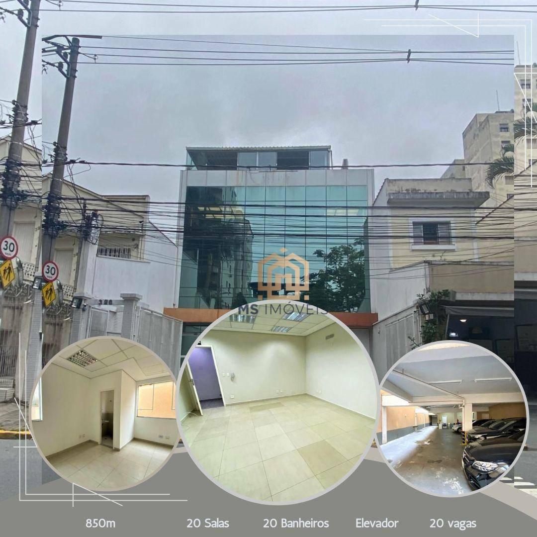 Prédio novo, 850m², com 20 salas, 20 Vagas e elevador, para Venda ou Locação na Vila Mariana.