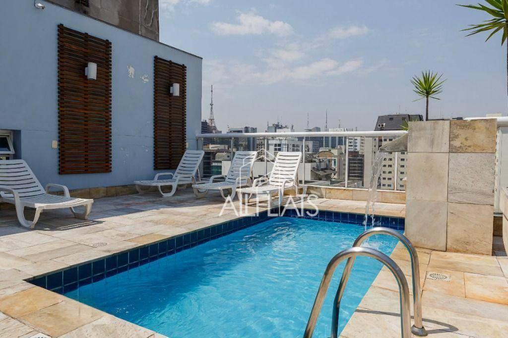 Flat com 1 dormitório, 40 m² – venda por R$ 691.000,00 ou aluguel por R$ 5.000,00/mês – Jardins – Sã