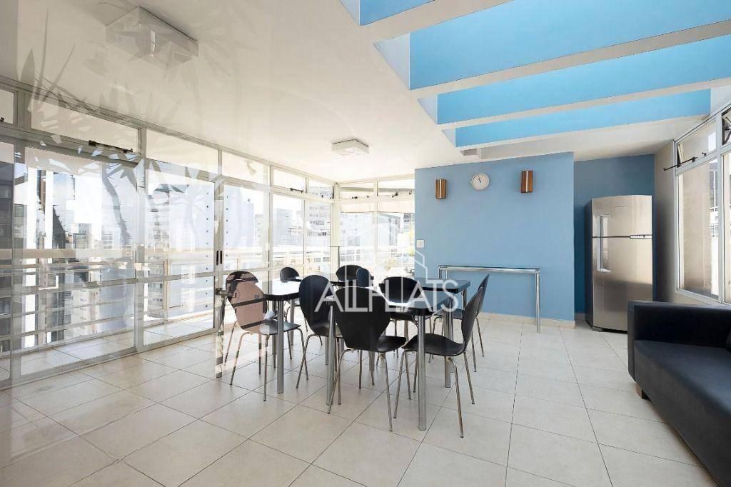 Flat com 1 dormitório, 40 m² – venda por R$ 691.000,00 ou aluguel por R$ 5.000,00/mês – Jardins – Sã