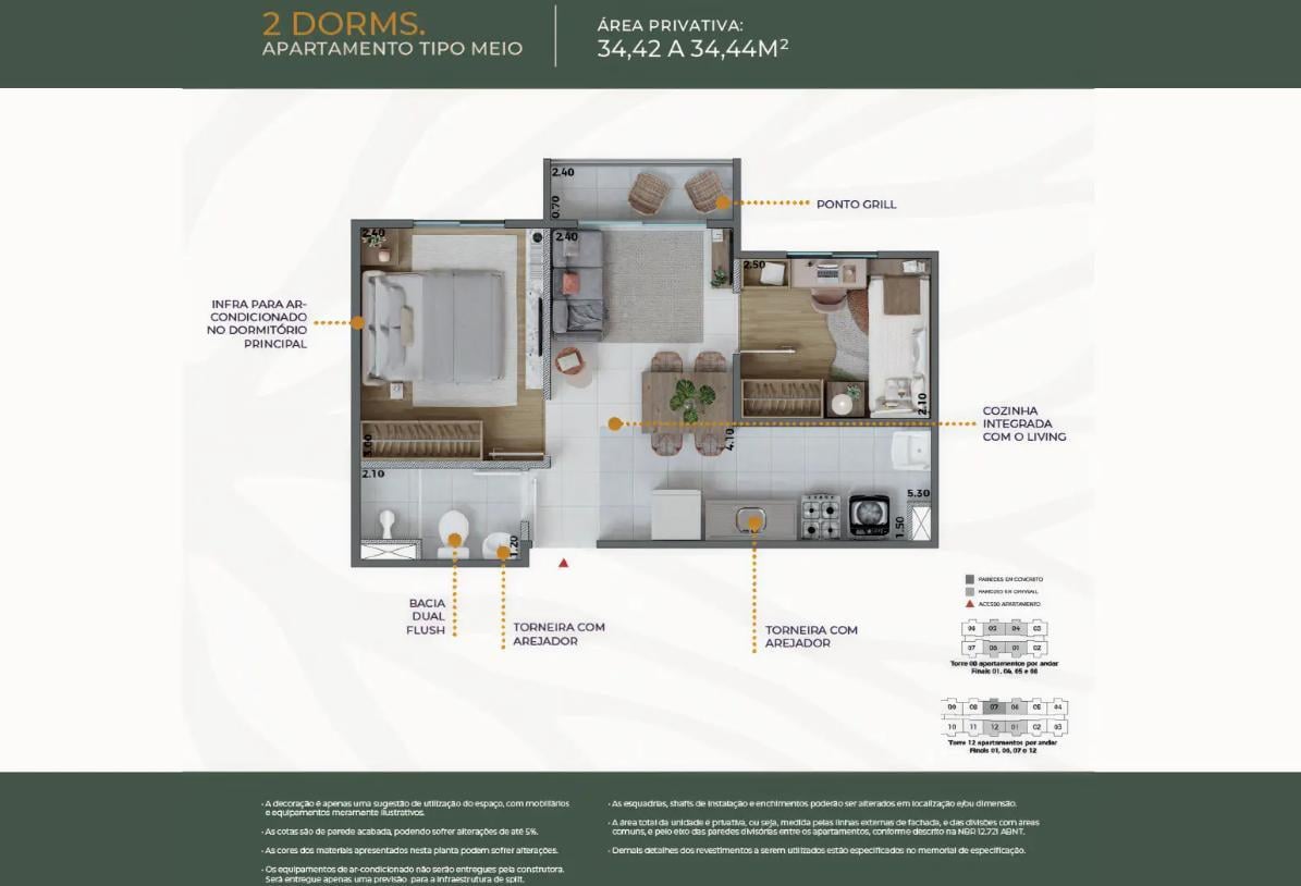 Apartamento no Limão – Jardim das Graças – Raiz Home Clube