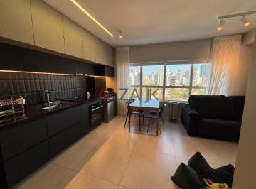 Apartamento à venda no Brooklin Paulista, São Paulo-SP: 1 suíte, 1 sala, 2 banheiros, 1 vaga de gar