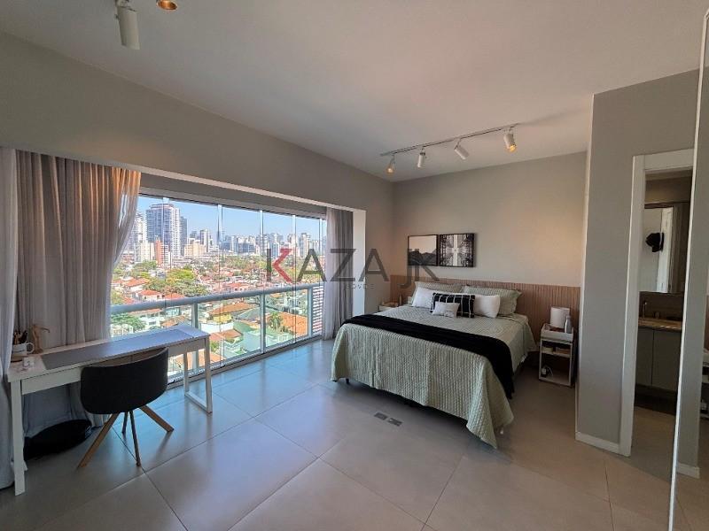 Apartamento à venda no Brooklin Paulista, São Paulo-SP: 1 suíte, 1 sala, 2 banheiros, 1 vaga de gar