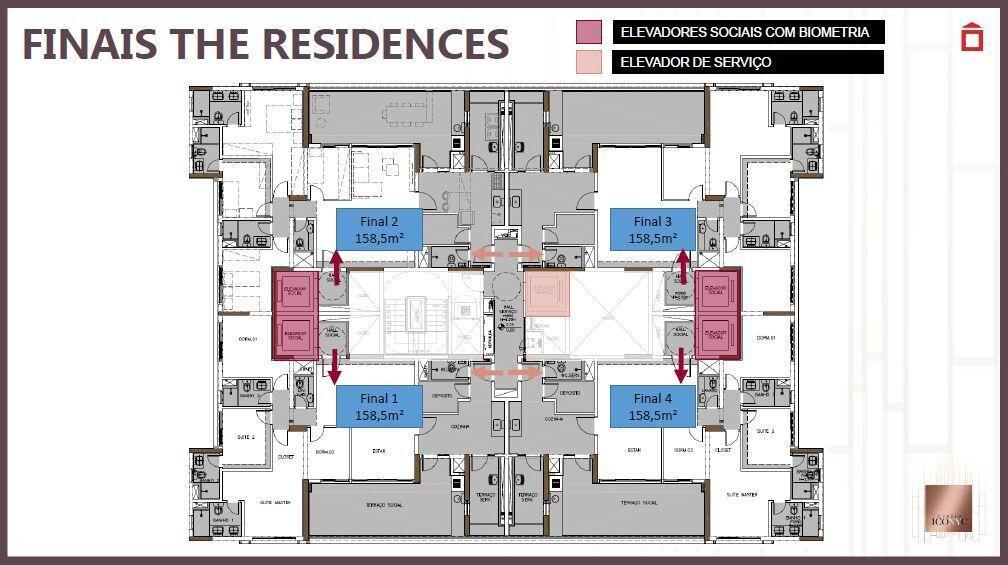 ICONYC CYRELA | Apartamento de 158m² com 3 Suítes e 2 Vagas – Varanda com Churrasqueira | Piscina Co