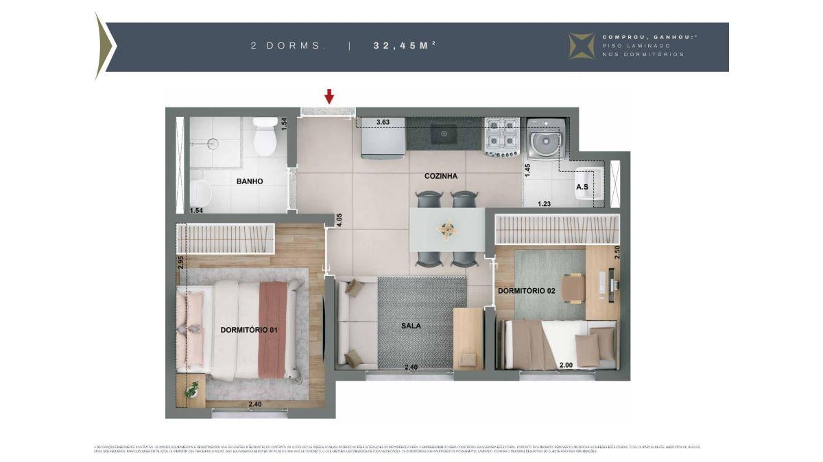 Merito Lapa-Aptos 2 Dorms | 32 a 37 m² | Opções C/Sacada ,Lazer Completo . Entrada facilitada