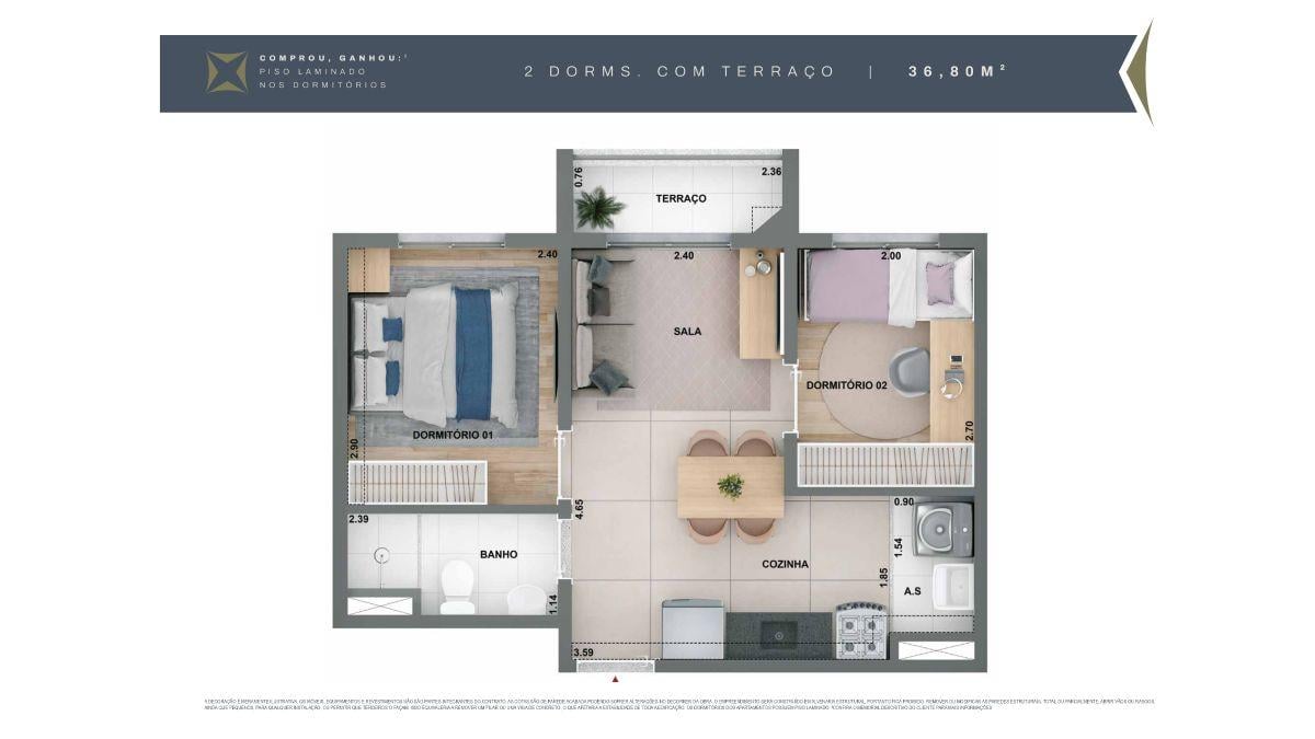 Merito Lapa-Aptos 2 Dorms | 32 a 37 m² | Opções C/Sacada ,Lazer Completo . Entrada facilitada