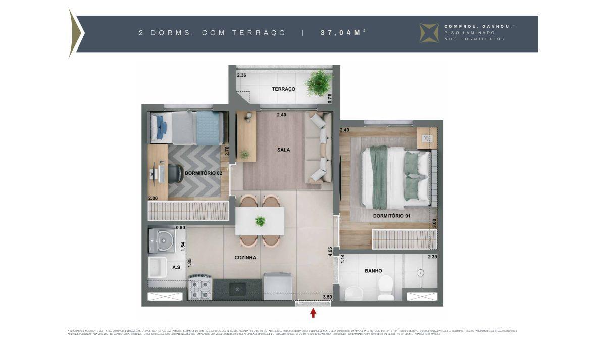 Merito Lapa-Aptos 2 Dorms | 32 a 37 m² | Opções C/Sacada ,Lazer Completo . Entrada facilitada