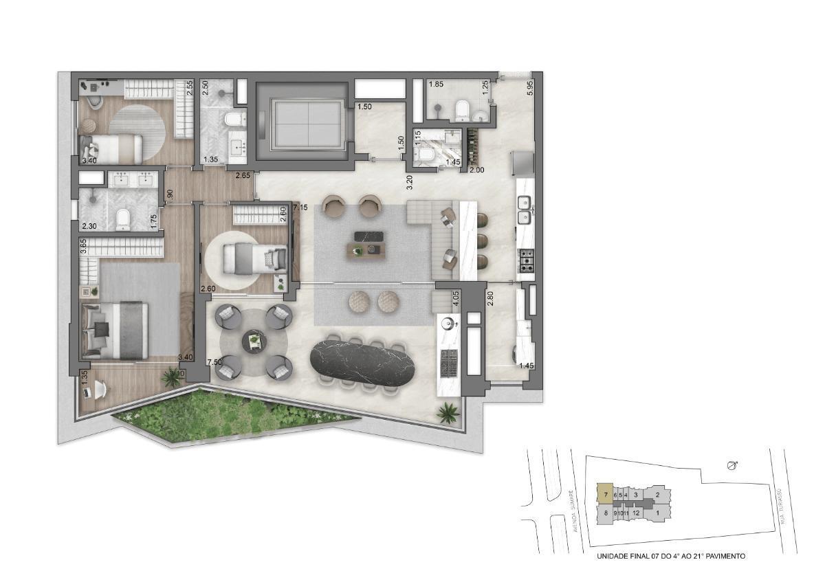 Versátil apartamento tipo para venda em Perdizes com 3 quartos, sendo 1 suíte, 132m² – remaxmonarca#