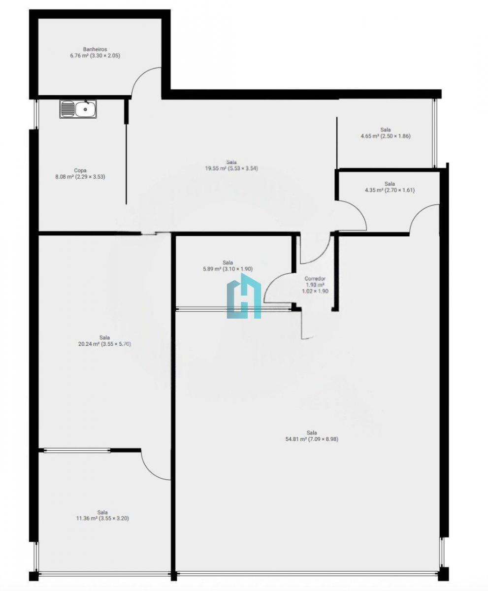 Belissíma sala para Locação na Prestigiada Haddock Lobo