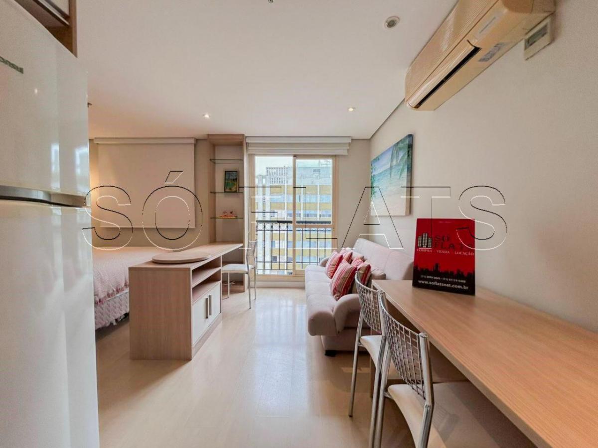Jardins Metropolis, flat disponível para locação com 26m², 01 dormitório e 01 vaga de garagem.
