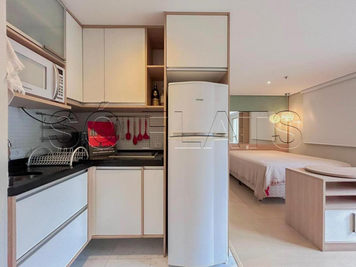 Jardins Metropolis, flat disponível para locação com 26m², 01 dormitório e 01 vaga de garagem.
