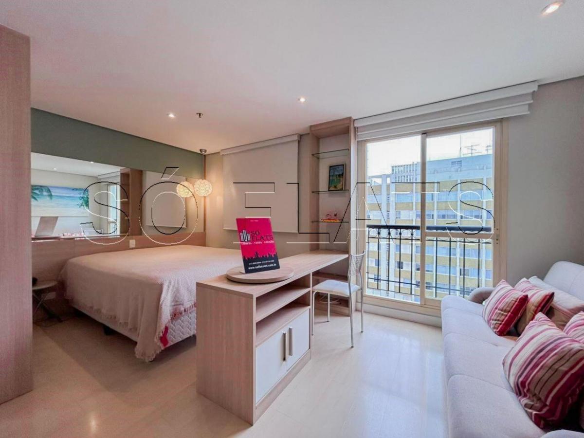 Jardins Metropolis, flat disponível para locação com 26m², 01 dormitório e 01 vaga de garagem.