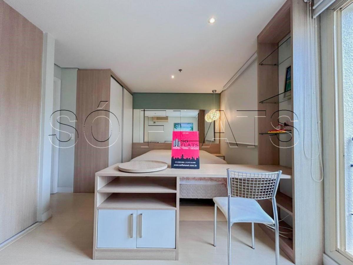 Jardins Metropolis, flat disponível para locação com 26m², 01 dormitório e 01 vaga de garagem.