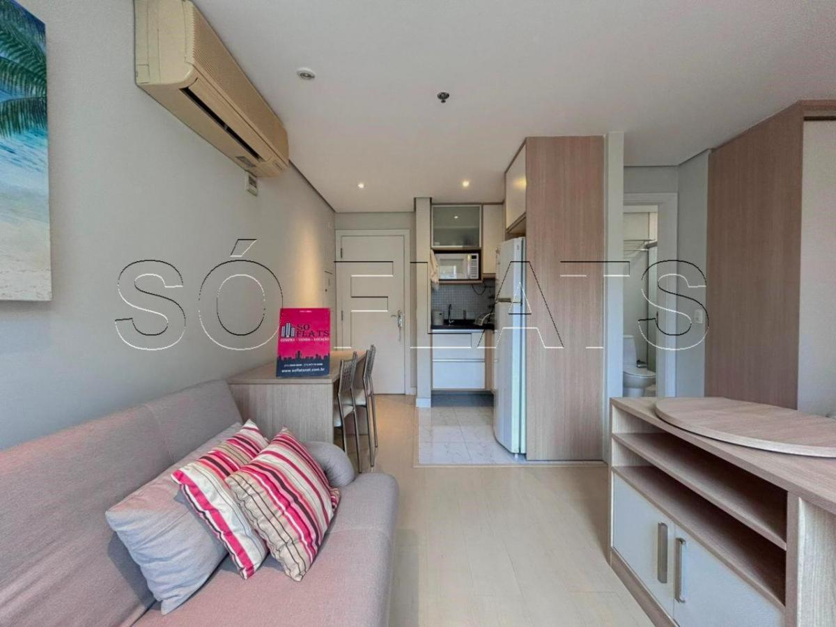 Jardins Metropolis, flat disponível para locação com 26m², 01 dormitório e 01 vaga de garagem.