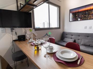 Studio mobiliado e decorado, 24 m², no Viva Benx Faria Lima