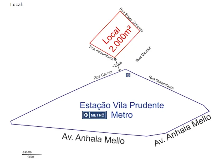 Terreno à venda em Vila Prudente – SP