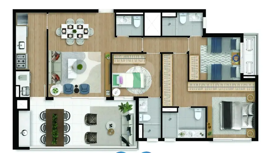 Apartamento com 3 quartos à venda em Planalto Paulista – SP