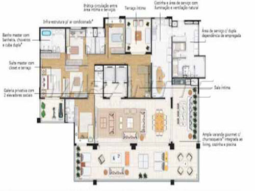 Apartamento de 392m² com 4 quartos em Vila Analia Franco