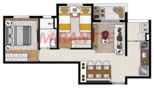 Apartamento de 48m² com 2 quartos em Jardim Cidade Pirituba