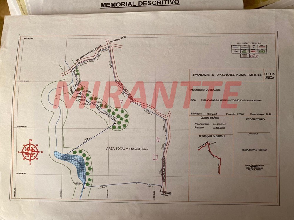 Terreno de 142000m² em Serra da Cantareira