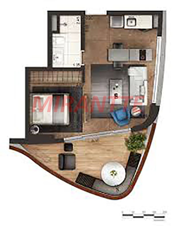 Apartamento de 48m² com 1 quarto em Vila Olimpia