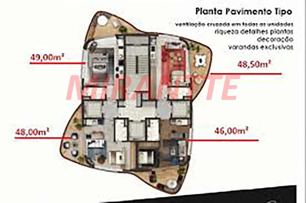 Apartamento de 48m² com 1 quarto em Vila Olimpia