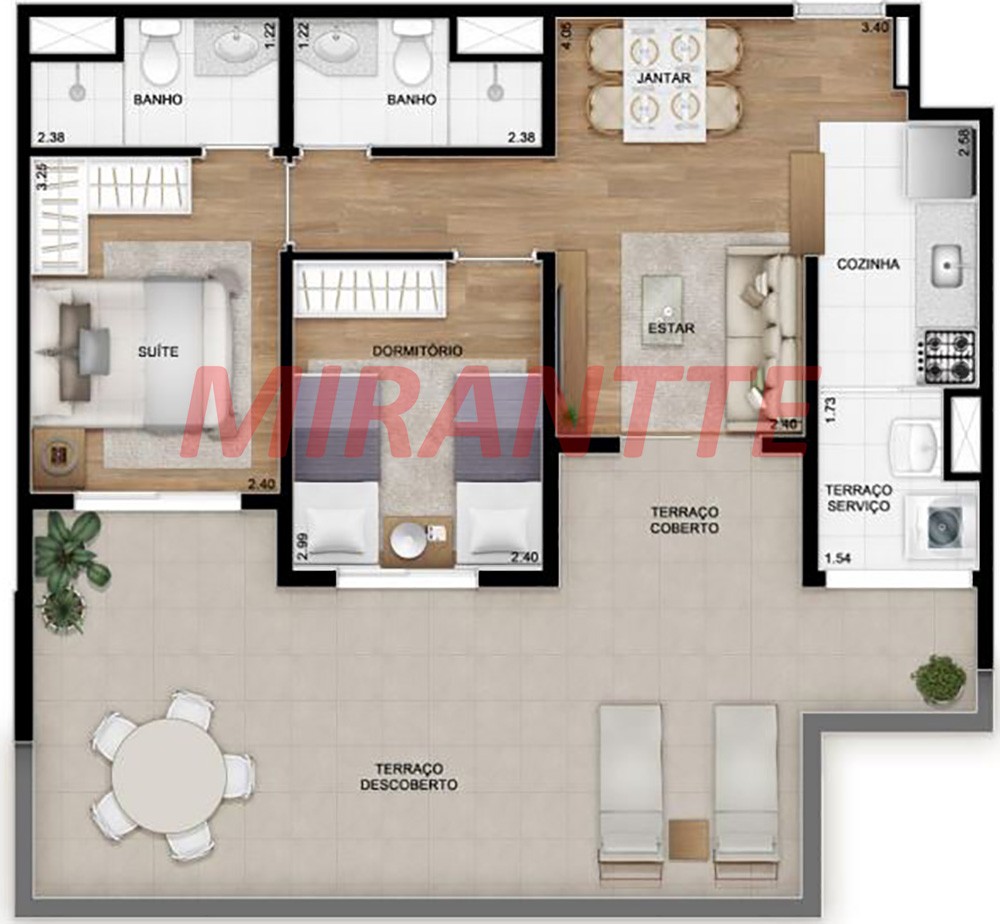 Apartamento com 3 quartos em Vila Guilherme