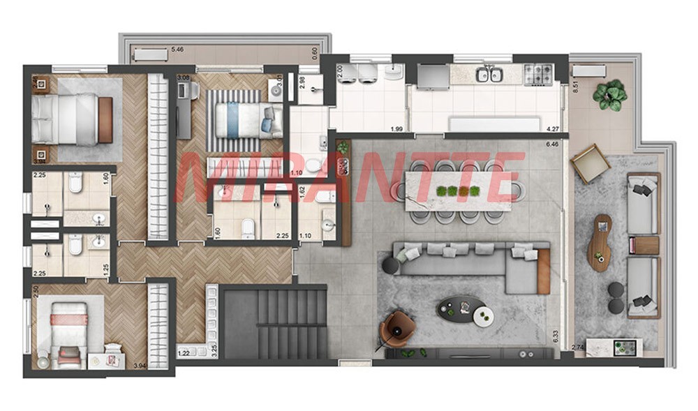 Apartamento de 314m² com 4 quartos em Perdizes