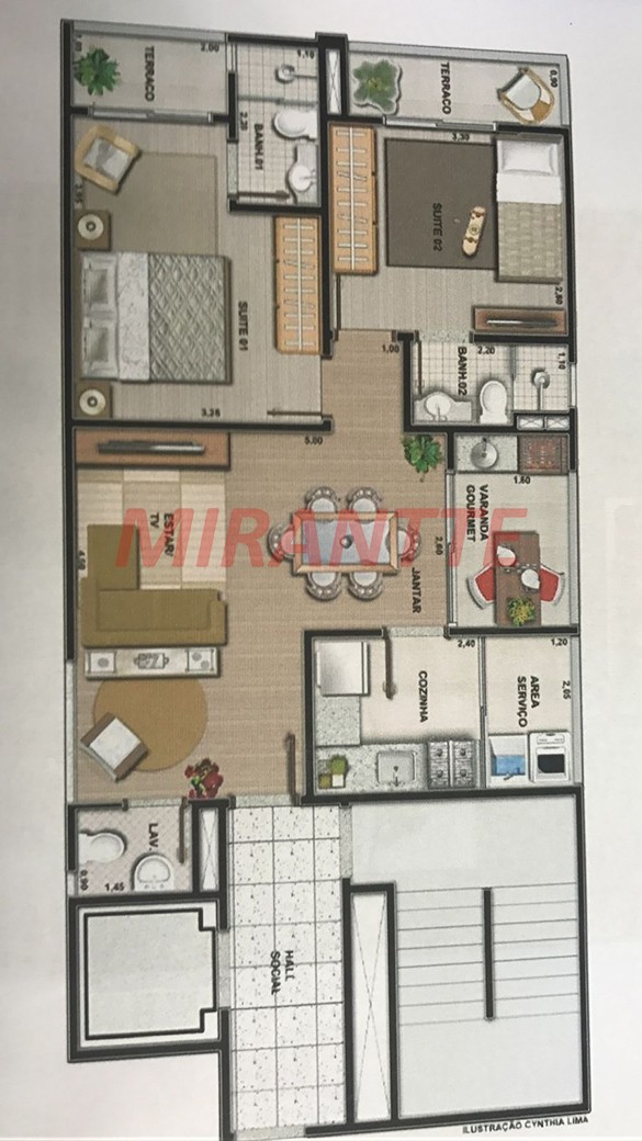 Apartamento de 82m² com 2 quartos em Mandaqui