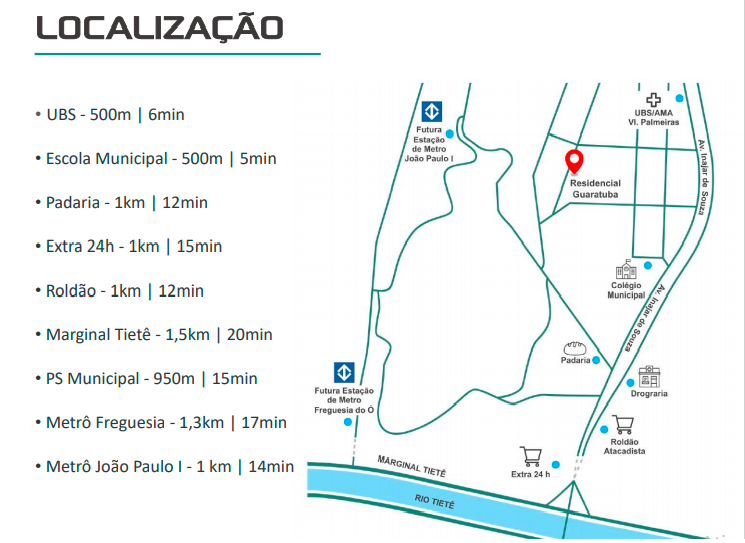 Apartamento de 40m² com 2 quartos em Freguesia do Ó