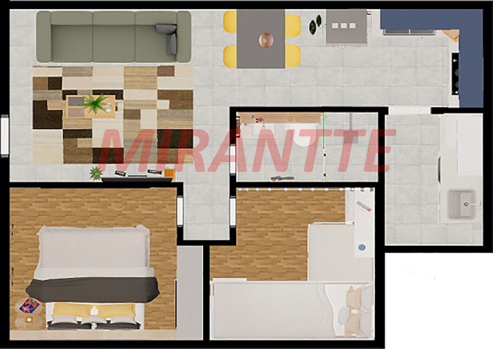 Apartamento de 40m² com 2 quartos em Freguesia do Ó