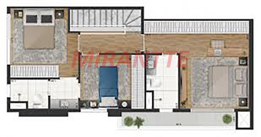 Apartamento de 57m² com 2 quartos em Indianópolis