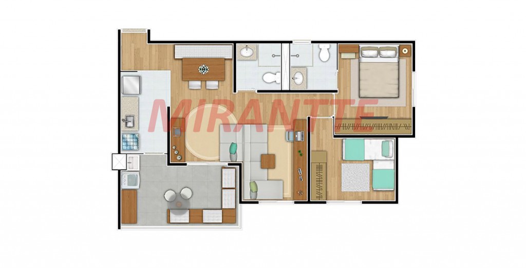 Apartamento de 49m² com 2 quartos em Pirituba