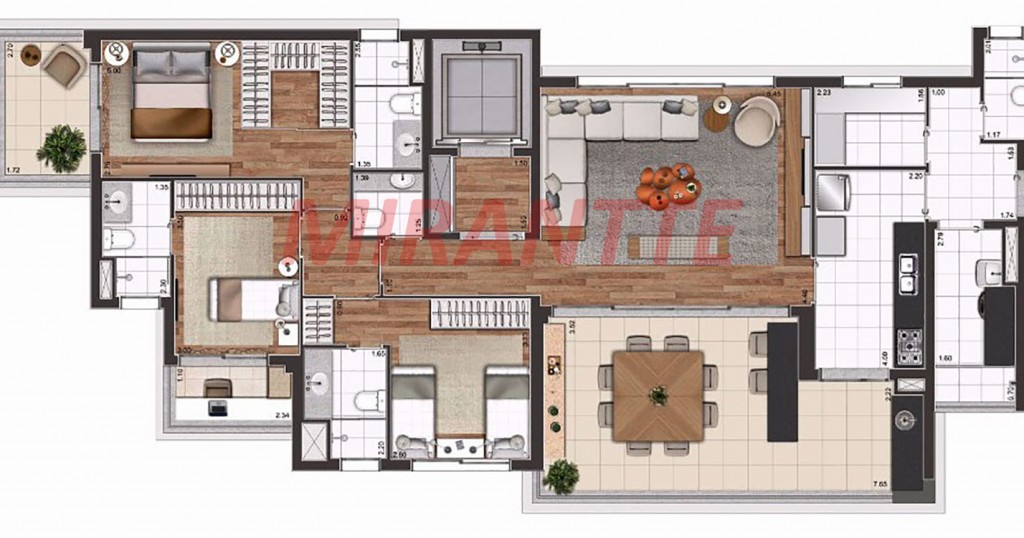 Apartamento de 158m² com 3 quartos em Moema