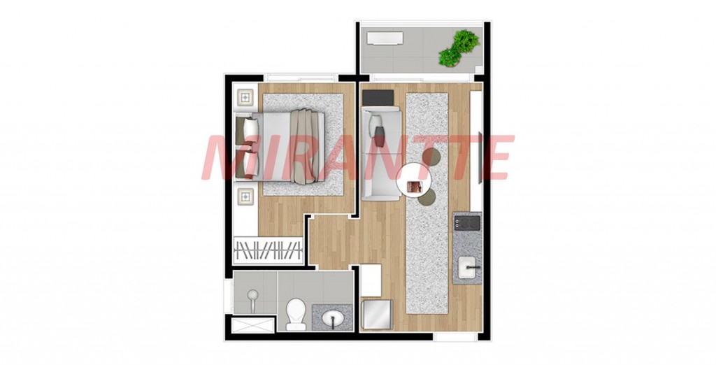Apartamento de 45m² com 1 quarto em Liberdade