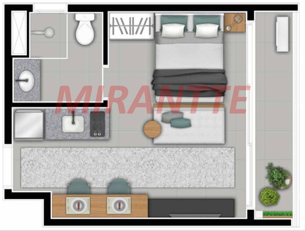 Apartamento de 45m² com 1 quarto em Liberdade