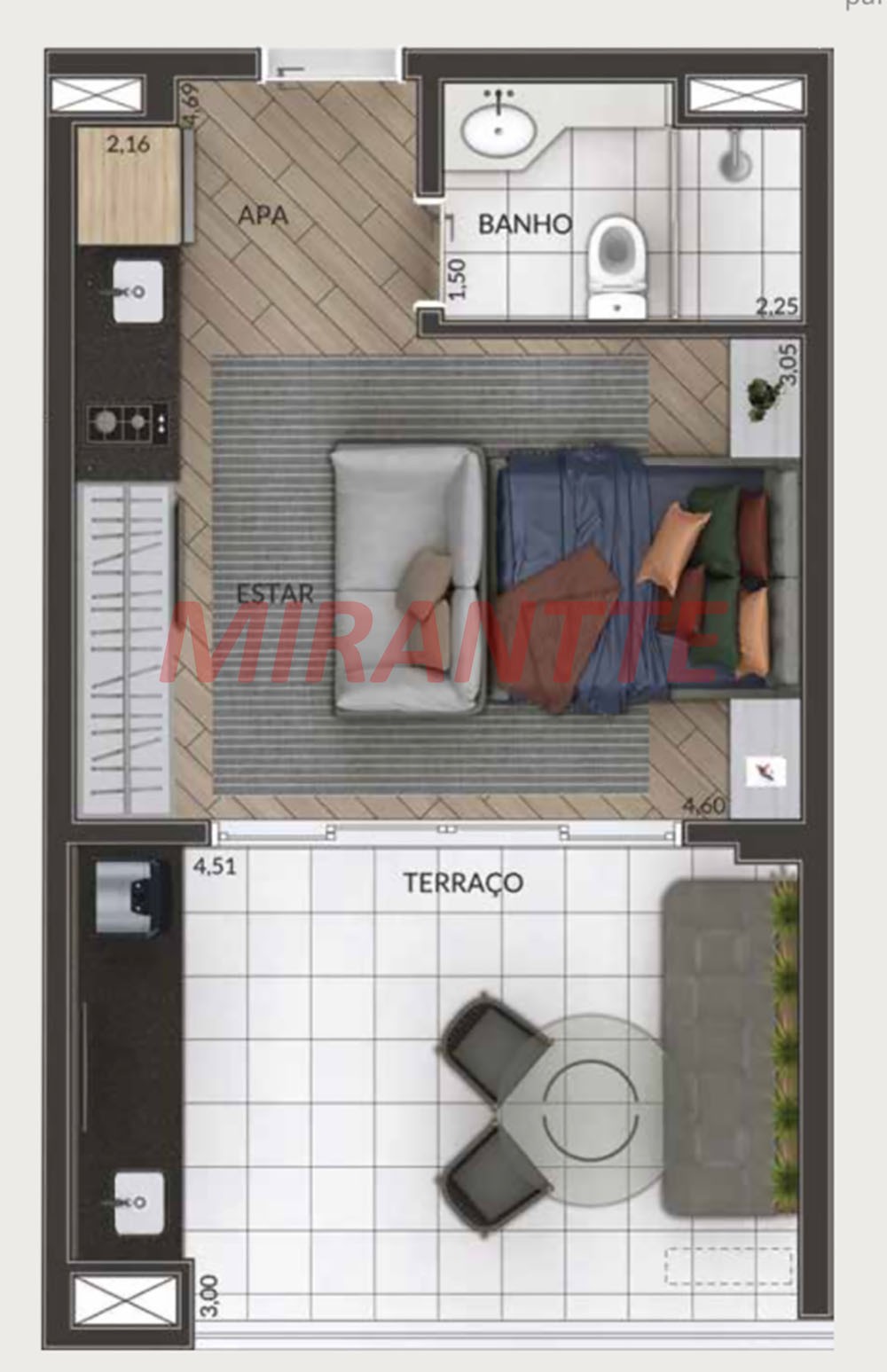 Apartamento com 1 quartos em Macedo