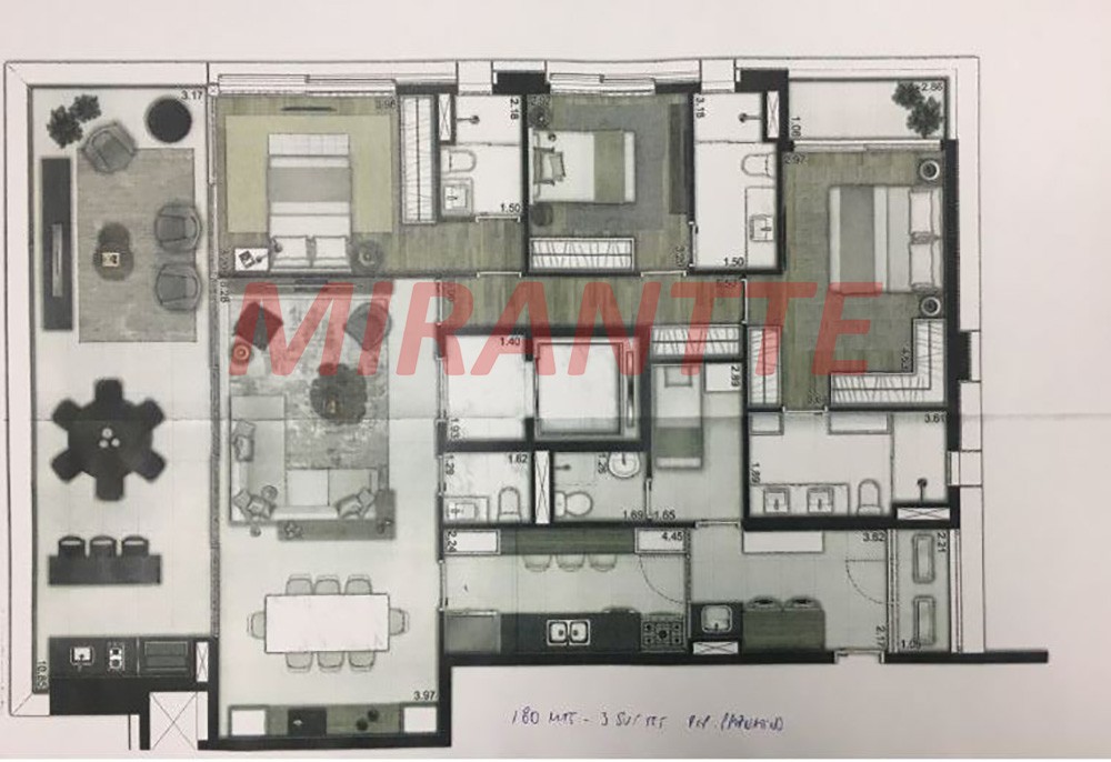 Apartamento de 186m² com 3 quartos em Ibirapuera