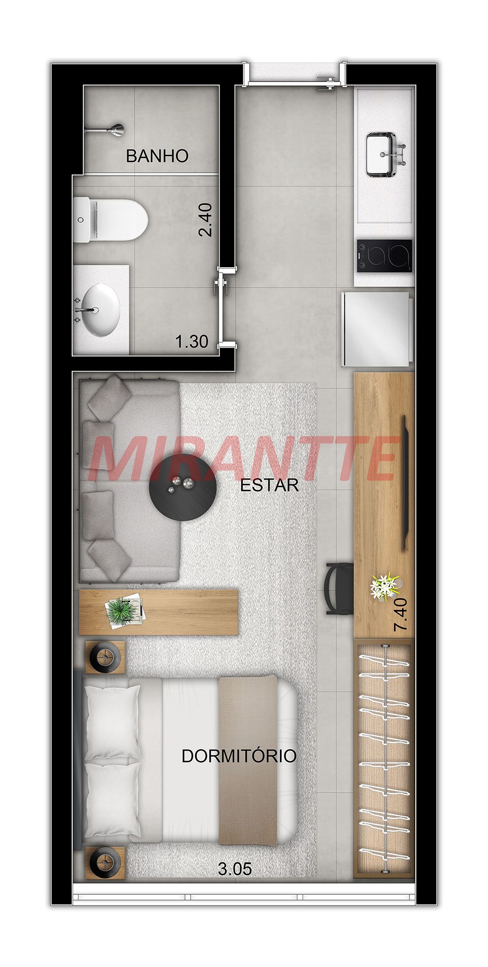 Apartamento de 38m² com 1 quarto em Vila Mariana