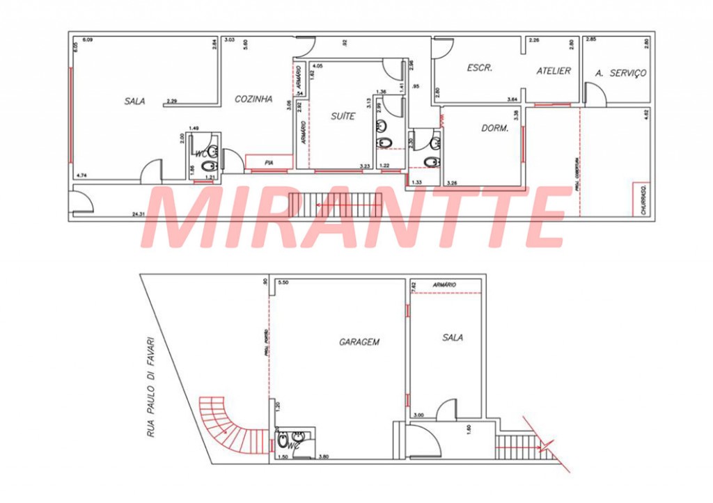 Sobrado de 234m² com 3 quartos em Jardim do Mar