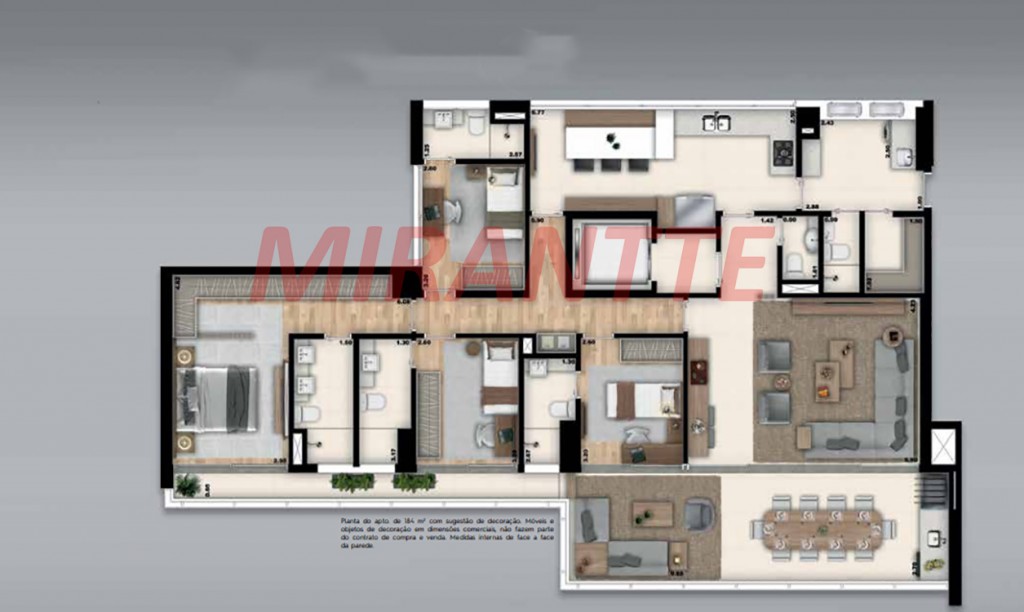Apartamento de 206m² com 4 quartos em Vila Romana