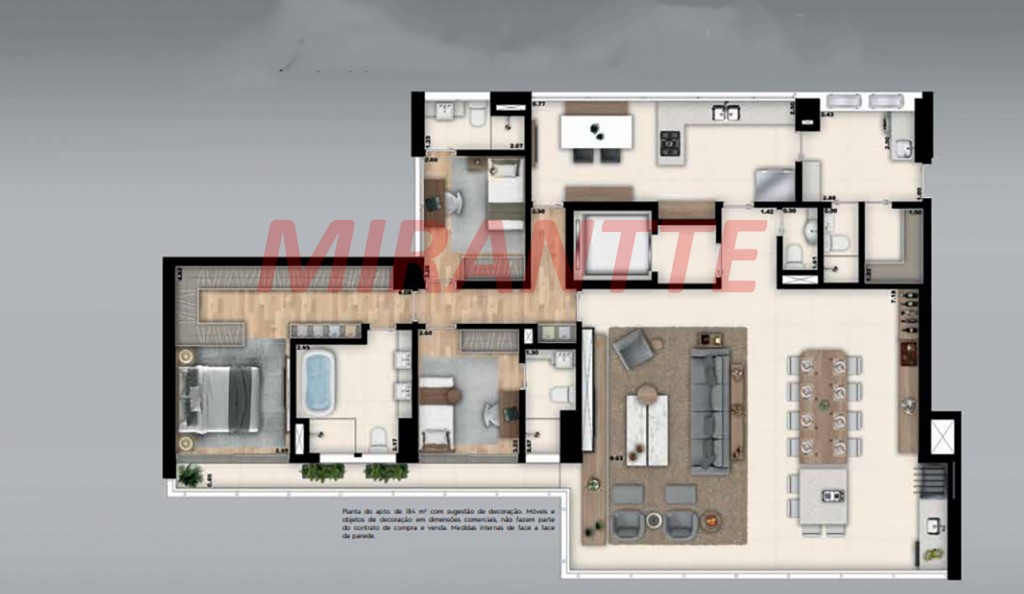 Apartamento de 206m² com 4 quartos em Vila Romana