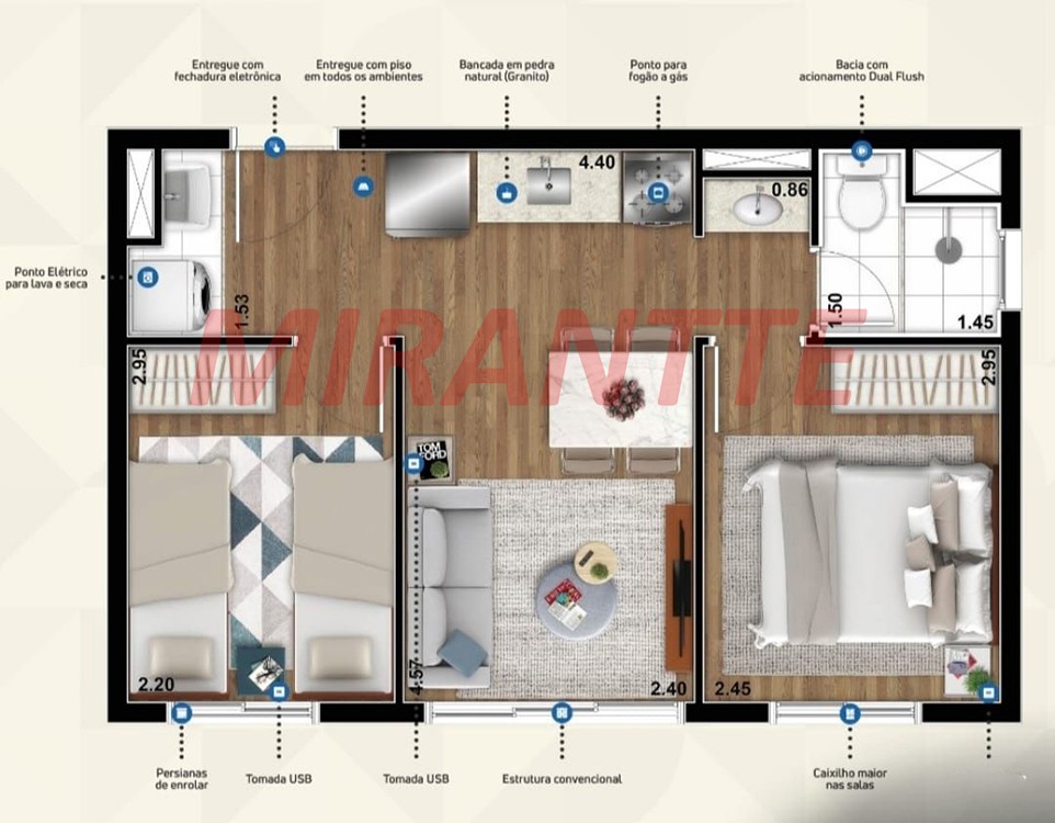 Apartamento com 2 quartos em Ipiranga