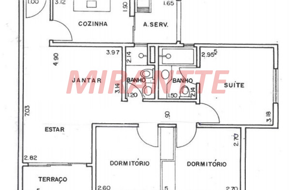 Apartamento de 78m² com 3 quartos em Vila Andrade