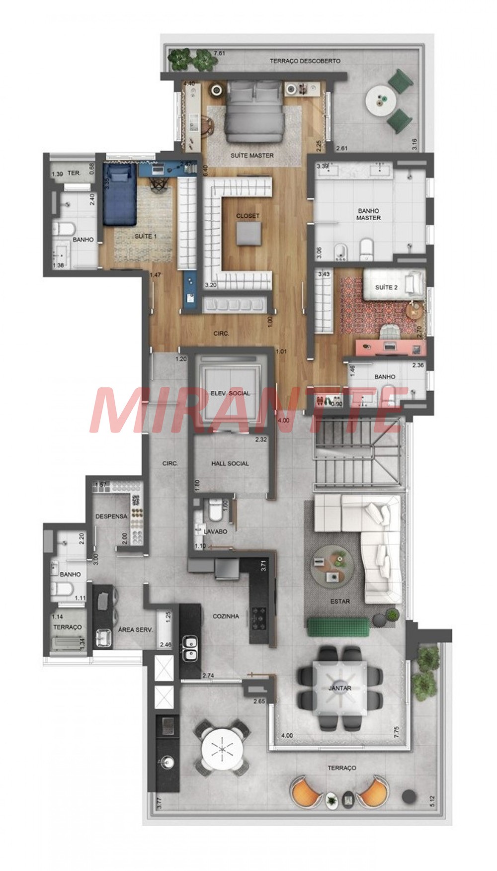Apartamento de 316m² com 3 quartos em Jardim Paulista