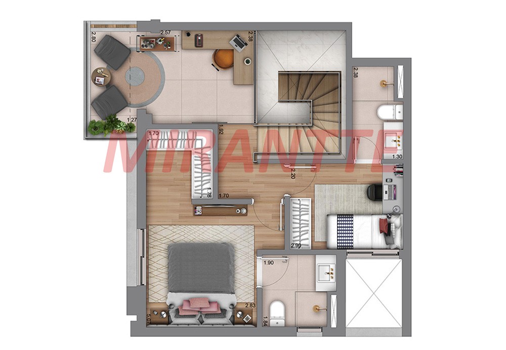 Apartamento de 63m² com 1 quarto em Pinheiros