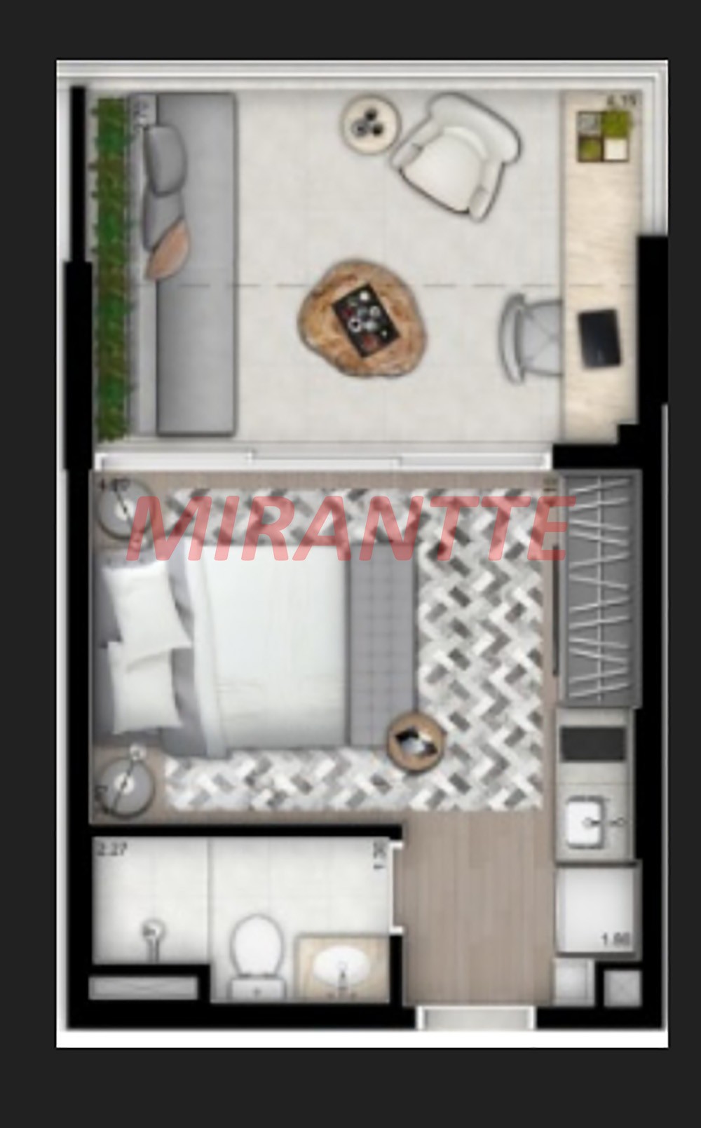 Apartamento de 25m² com 1 quartos em Planalto Paulista