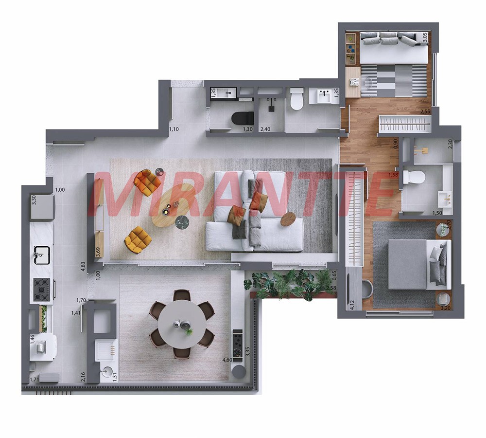 Apartamento de 100m² com 3 quartos em Perdizes