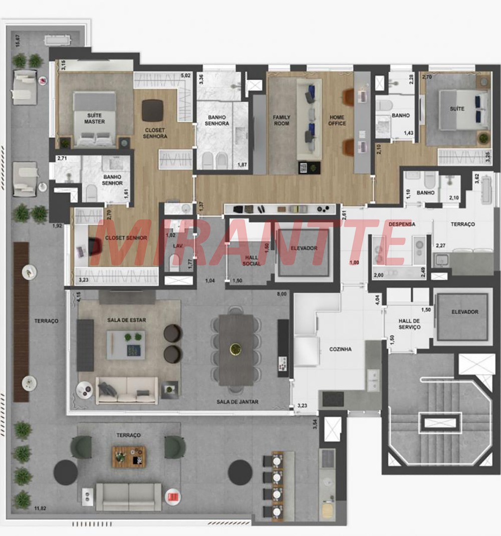 Apartamento de 248m² com 3 quartos em Vila Nova Conceição