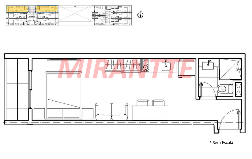 Apartamento com 1 quartos em Jardim São Paulo